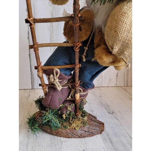 Santa ladder vintage Woodland elf unique home decor xmas - Picture 3 of 10